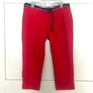 Tommy Hilfiger Red/ salmon color, size 12 cropped pants